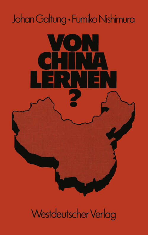 Book cover of Von China lernen? (1978)