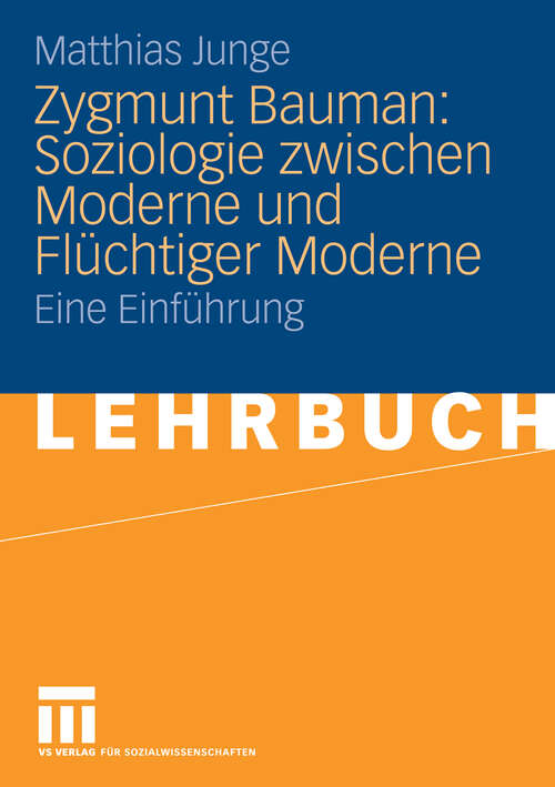 Book cover of Zygmunt Bauman: Eine Einführung (2006)