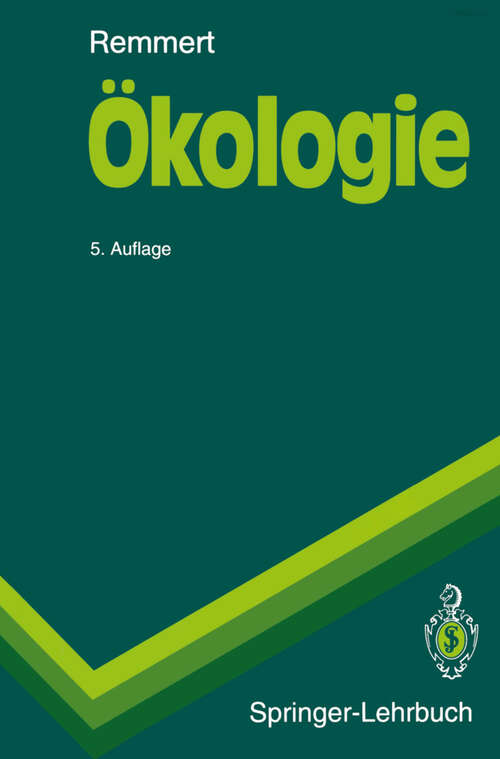 Book cover of Ökologie: Ein Lehrbuch (5. Aufl. 1992) (Springer-Lehrbuch)