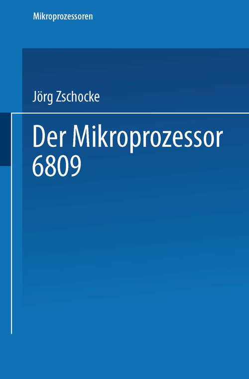 Book cover of Der Mikroprozessor 6809 (1986)