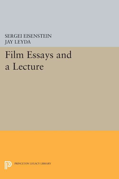 Book cover of Film Essays and a Lecture