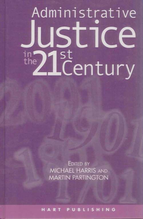 Book cover of Administrative Justice in the 21st Century