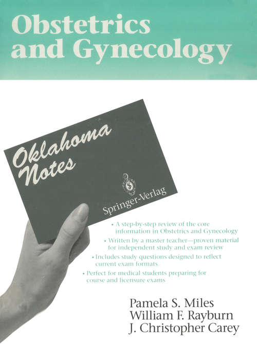 Book cover of Obstetrics and Gynecology: An Issue Of Obstetrics And Gynecology Clinics (1994) (Oklahoma Notes: 34-3)