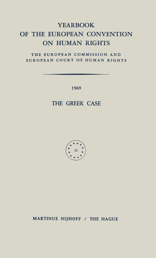 Book cover of Yearbook of the European Convention on Human Rights (1972)