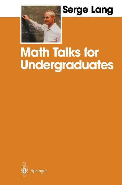 Book cover of Math Talks for Undergraduates (1999)