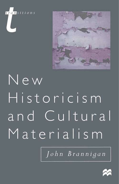 Book cover of New Historicism and Cultural Materialism (Transitions)
