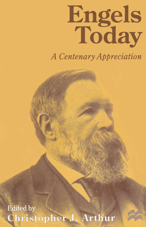 Book cover of Engels Today: A Centenary Appreciation (1st ed. 1996)