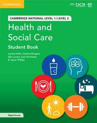 Book cover of Cambridge National in Health and Social Care Student Book with Digital Access (2 Years): Level 1/Level 2 (Cambridge Nationals): (pdf)