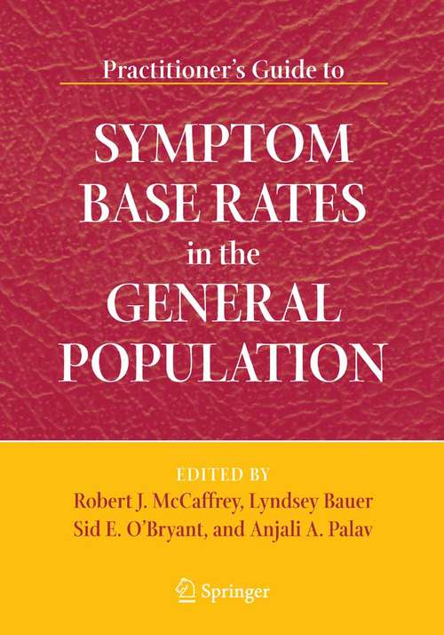 Book cover of Practitioner's Guide to Symptom Base Rates in the General Population (2006)