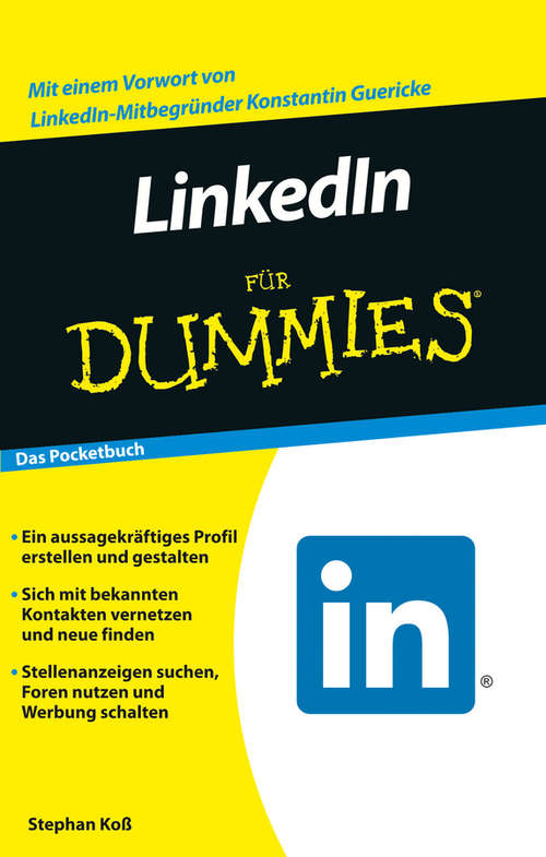 Book cover of LinkedIn für Dummies (Für Dummies)