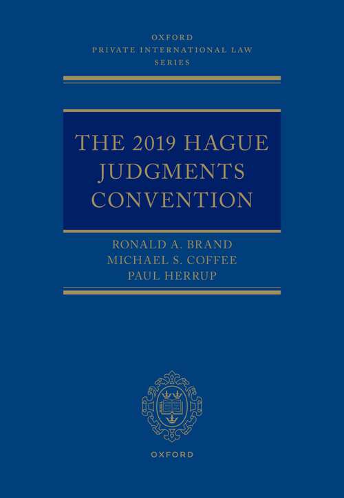 Book cover of The 2019 Hague Judgments Convention