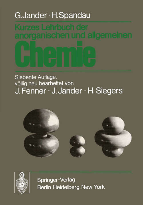 Book cover of Kurzes Lehrbuch der anorganischen und allgemeinen Chemie (7. Aufl. 1973)