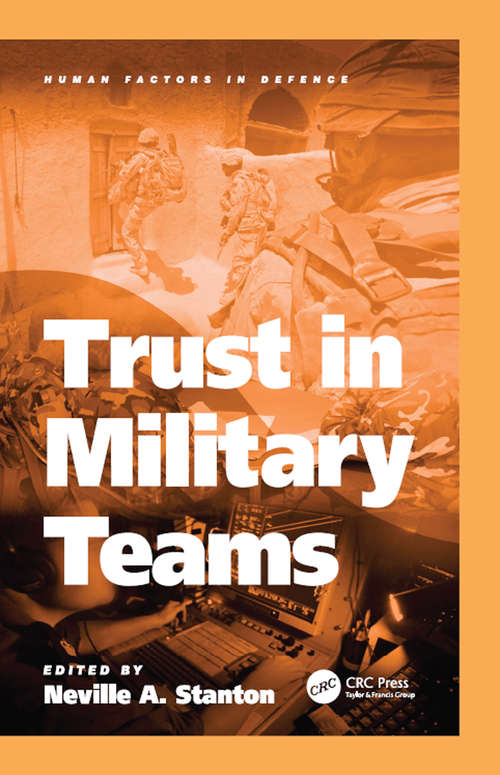 Book cover of Trust in Military Teams (Human Factors in Defence)