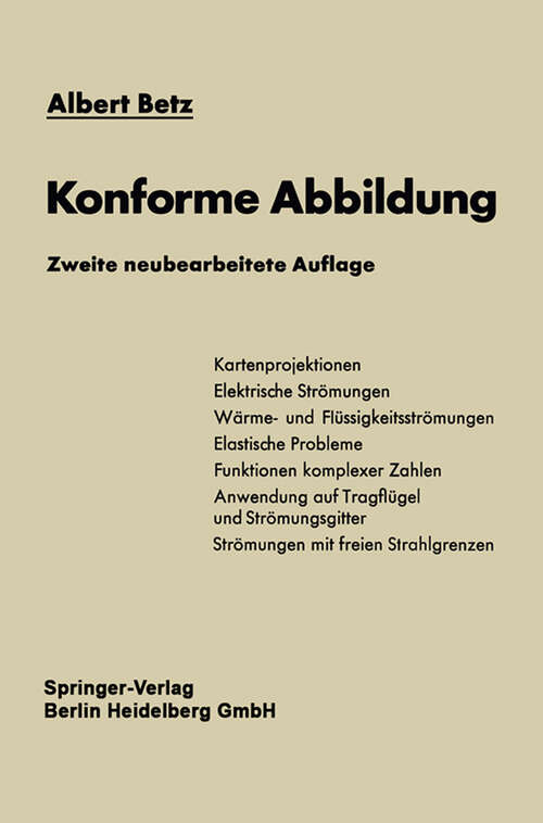 Book cover of Konforme Abbildung (2. Aufl. 1964)