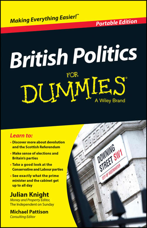Book cover of British Politics For Dummies (Portable Edition)