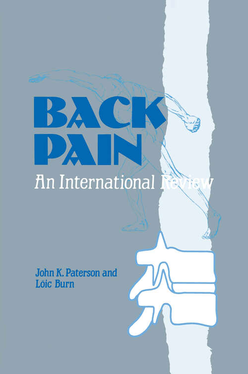 Book cover of Back Pain: An International Review (1990)