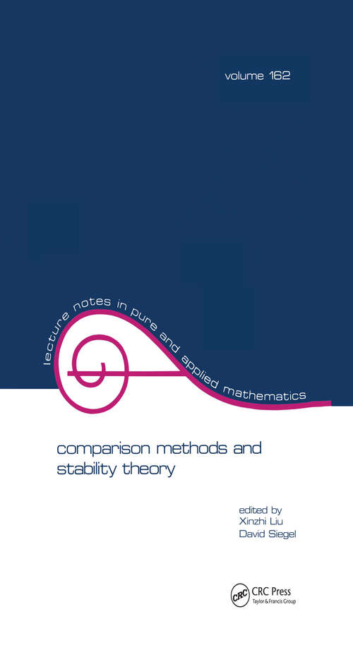 Book cover of Comparison Methods and Stability Theory (Lecture Notes In Pure And Applied Mathematics Ser.)