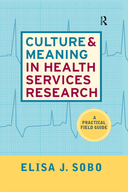 Book cover of Culture and Meaning in Health Services Research: An Applied Approach