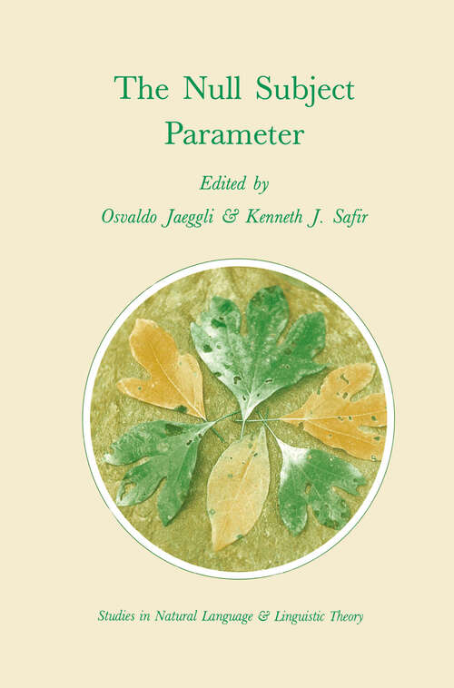 Book cover of The Null Subject Parameter (1989) (Studies in Natural Language and Linguistic Theory #15)