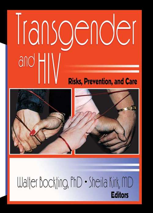 Book cover of Transgender and HIV: Risks, Prevention, and Care