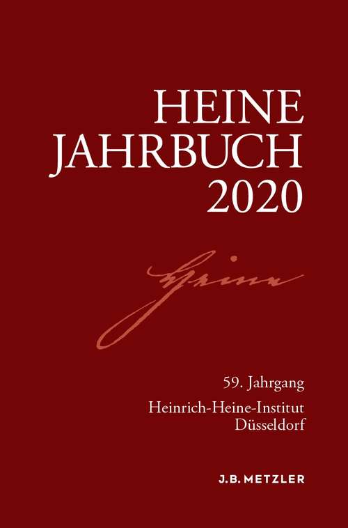 Book cover of Heine-Jahrbuch 2020 (1. Aufl. 2020) (Heine-Jahrbuch)