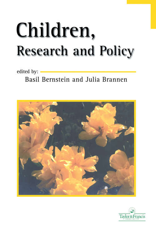 Book cover of Children, Research And Policy