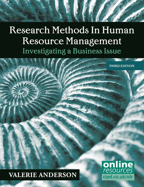 Book cover of Research Methods in Human Resource Management: Investigating a Business Issue