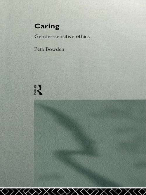 Book cover of Caring: Gender-Sensitive Ethics