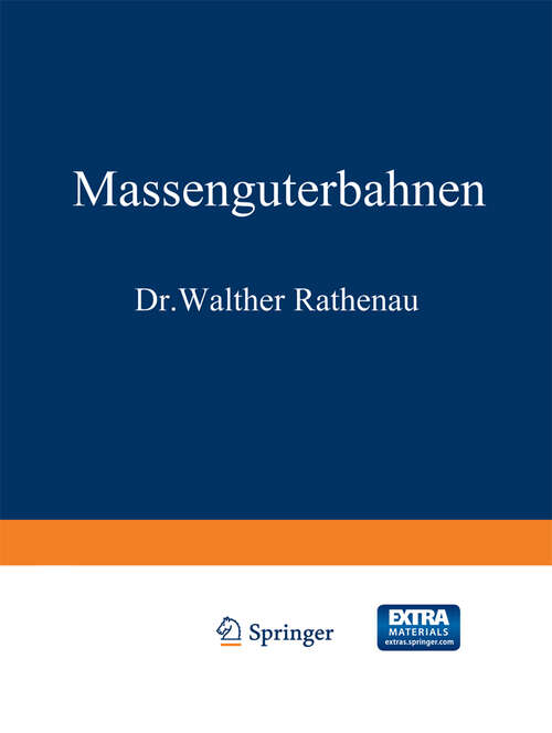 Book cover of Massengüterbahnen (1909)