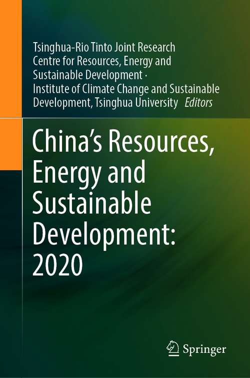 Book cover of China’s Resources, Energy and Sustainable Development: 2020 (1st ed. 2021)