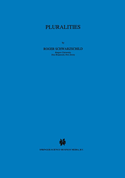Book cover of Pluralities (1996) (Studies in Linguistics and Philosophy #61)