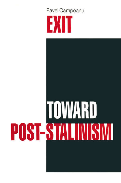 Book cover of Exit Toward Post-Stalinism