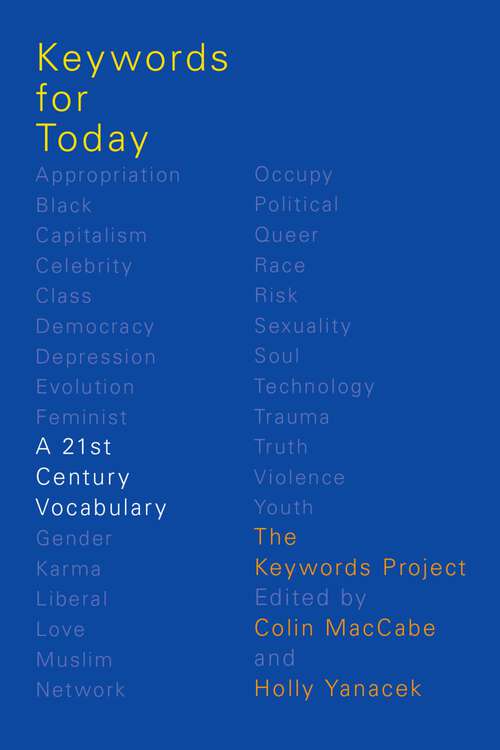 Book cover of Keywords for Today: A 21st Century Vocabulary