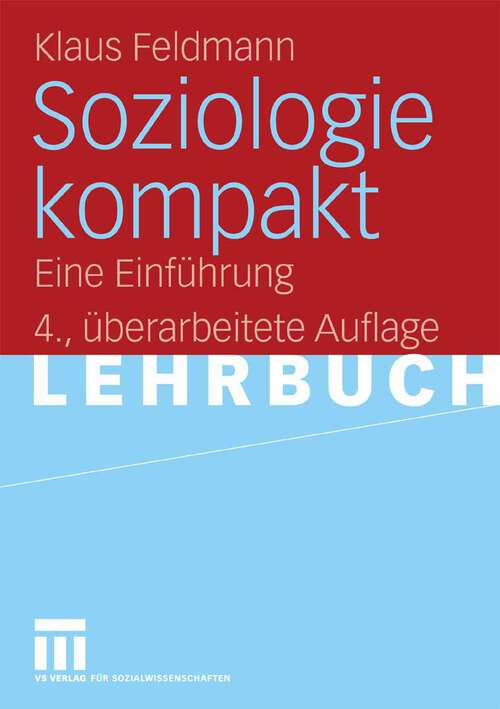 Book cover of Soziologie kompakt: Eine Einführung (4. Aufl. 2006)