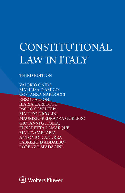 Book cover of Constitutional Law in Italy