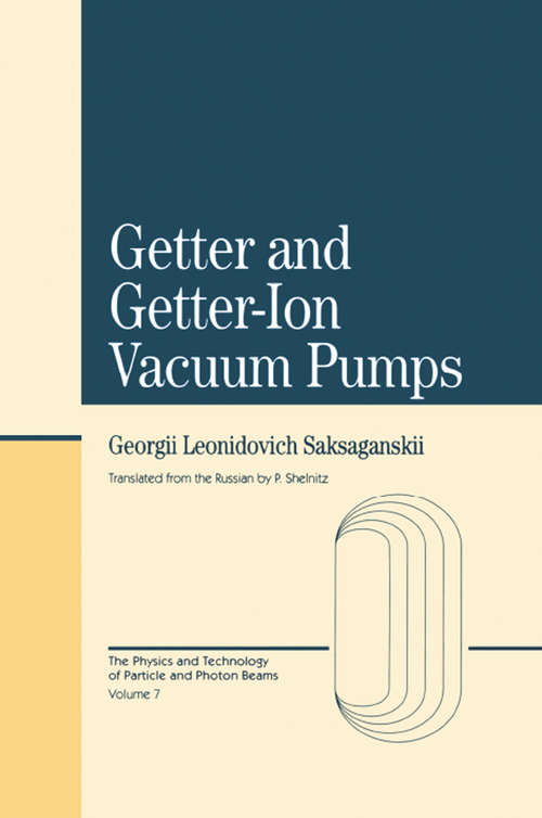 Book cover of Getter And Getter-Ion Vacuum Pumps