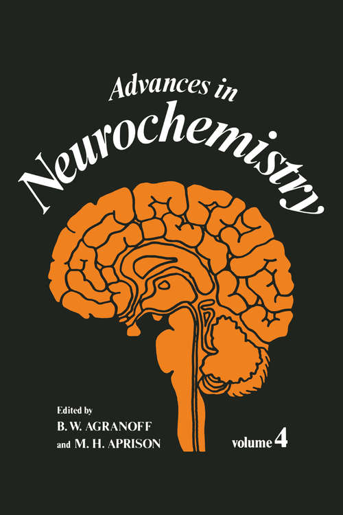 Book cover of Advances in Neurochemistry (1982) (Advances in Neurochemistry #4)
