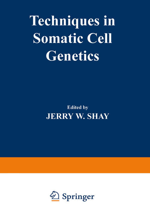 Book cover of Techniques in Somatic Cell Genetics (1982)