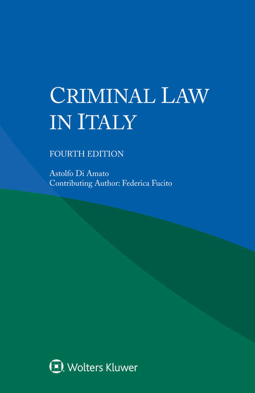 Book cover of Criminal Law in Italy (4)