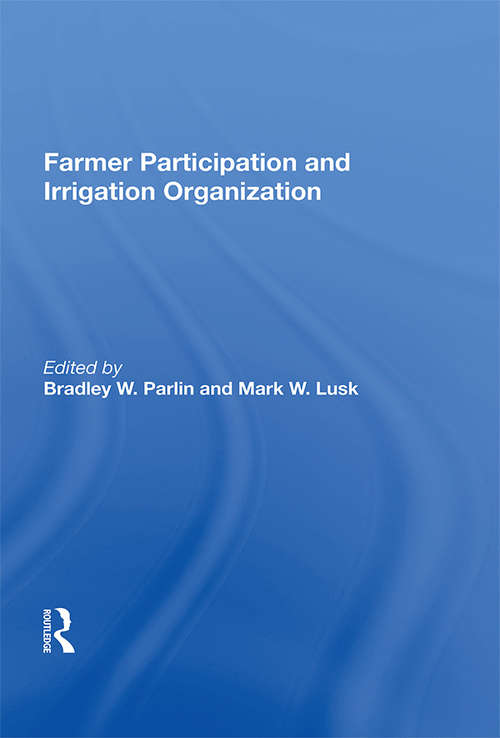 Book cover of Farmer Participation And Irrigation Organization