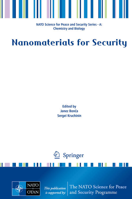 Book cover of Nanomaterials for Security (1st ed. 2016) (NATO Science for Peace and Security Series A: Chemistry and Biology)