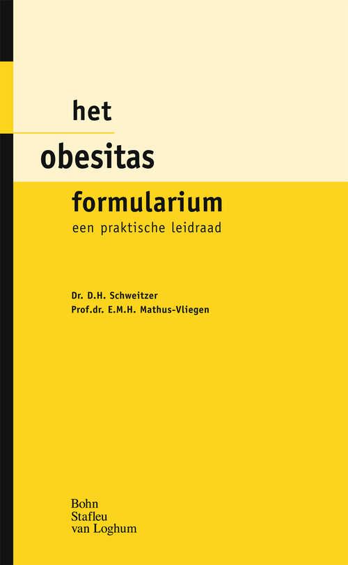 Book cover of Het obesitas formularium: Een praktische leidraad (2011) (Formularium reeks #2011)