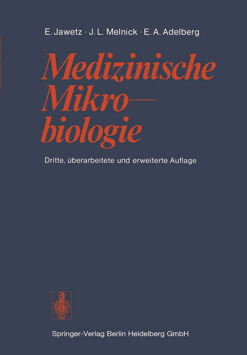 Book cover of Medizinische Mikrobiologie (3. Aufl. 1973)