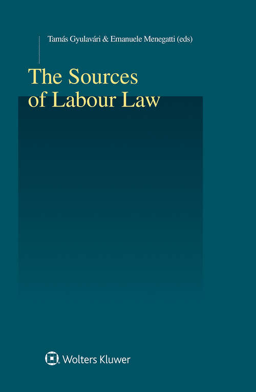 Book cover of The Sources of Labour Law