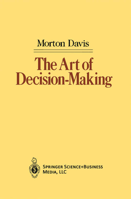 Book cover of The Art of Decision-Making (1986)