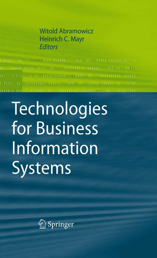 Book cover of Technologies for Business Information Systems (2007)