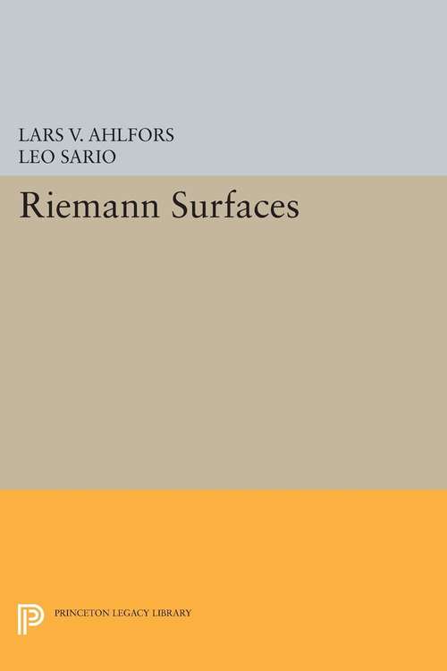 Book cover of Riemann Surfaces