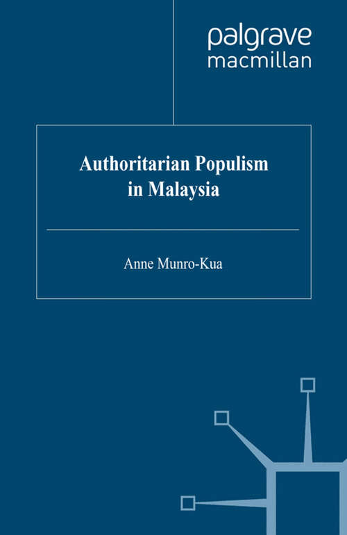 Book cover of Authoritarian Populism in Malaysia (1996)