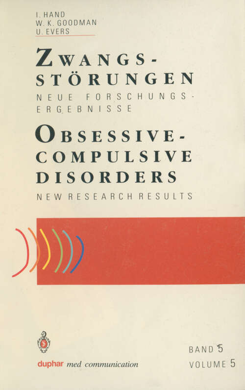 Book cover of Zwangsstörungen / Obsessive-Compulsive Disorders: Neue Forschungsergebnisse / New Research Results (1992) (duphar med communication)