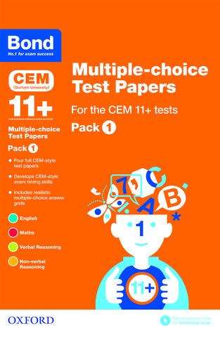 Book cover of Bond 11+: Multiple-choice Test Papers for the CEM 11+ Tests Pack 1